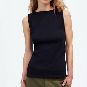 Madewell Black Fitted Sleeveless Tank Top Small